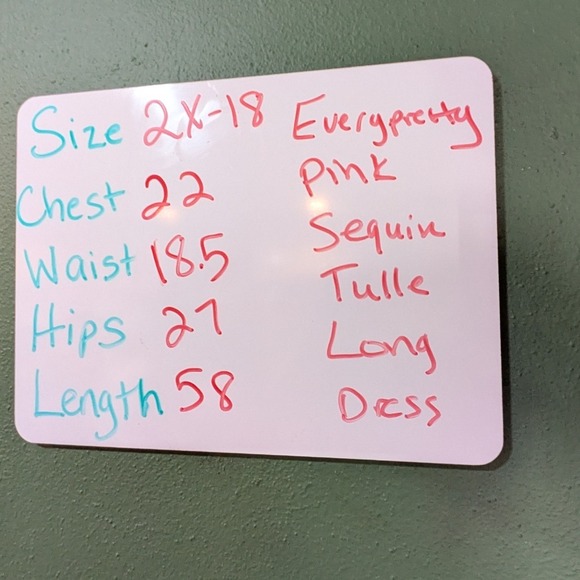 Prom Elegant Wedding Glam Formal Rose Gold Pink Sequin Tulle Maxi 2X (18) Dress - Picture 9 of 10